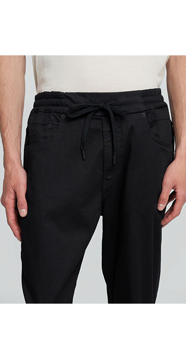 リラックステーパードLANNY Touch denim 詳細画像 ブラック 7